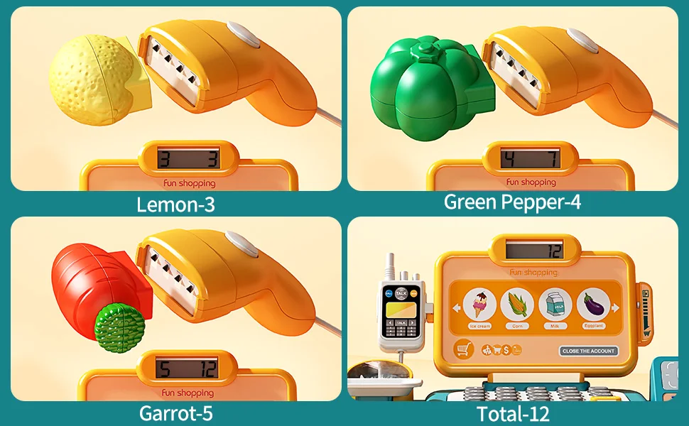 Cash Register Toy for Kids with Scanner and Credit Card Cash Register Toy for Kids with Scanner and Credit Card