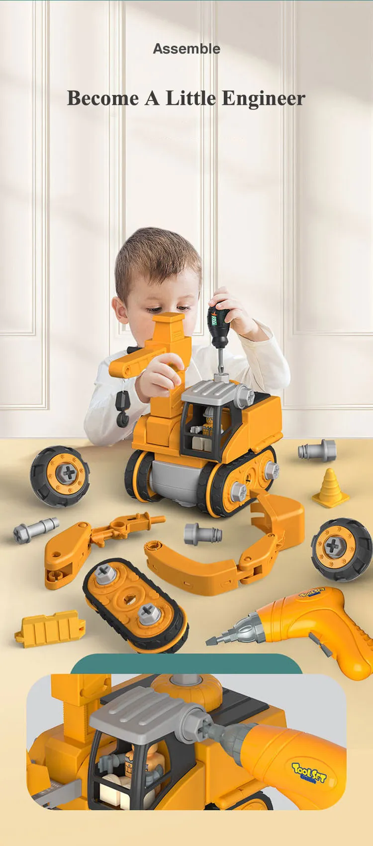 Jouet Tracteur à Construire   Éducatif pour Enfants de 3 Ans et Plus Jouet Tracteur à Construire   Éducatif pour Enfants de 3 Ans et Plus