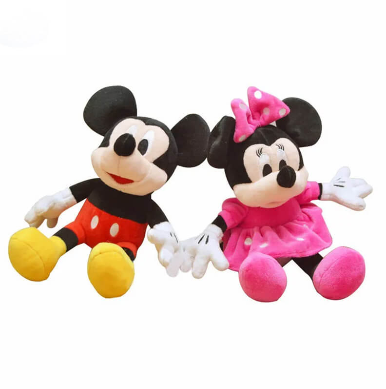 Peluches Mickey et Minnie Mouse