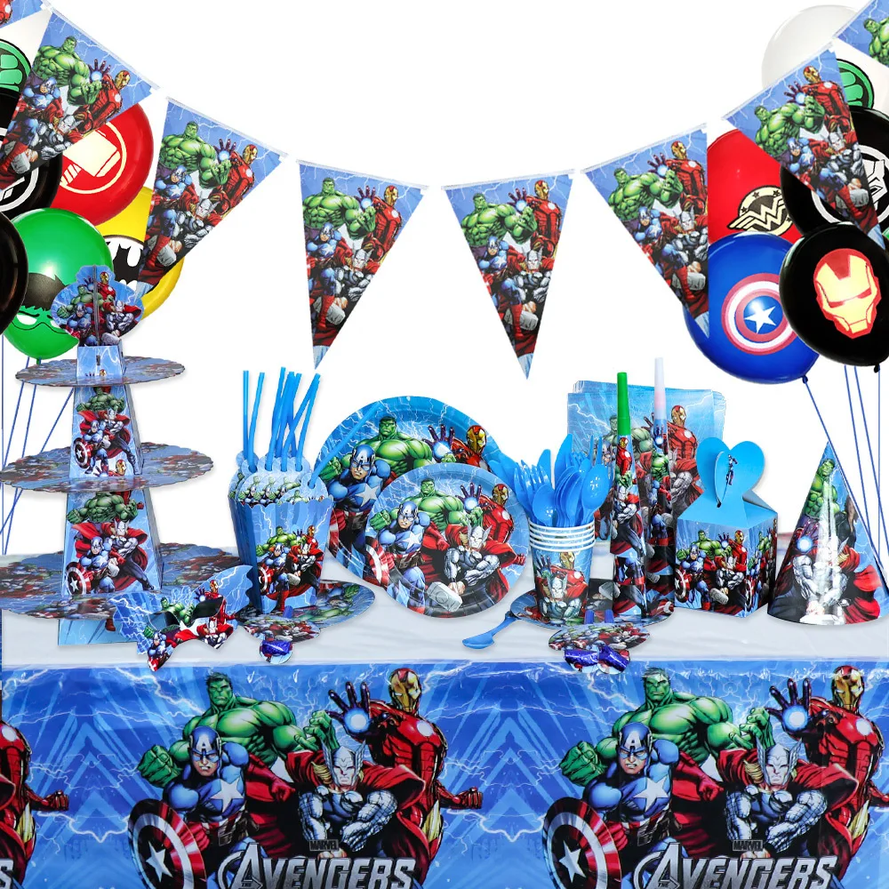 Décorations d'Anniversaire Marvel Avengers