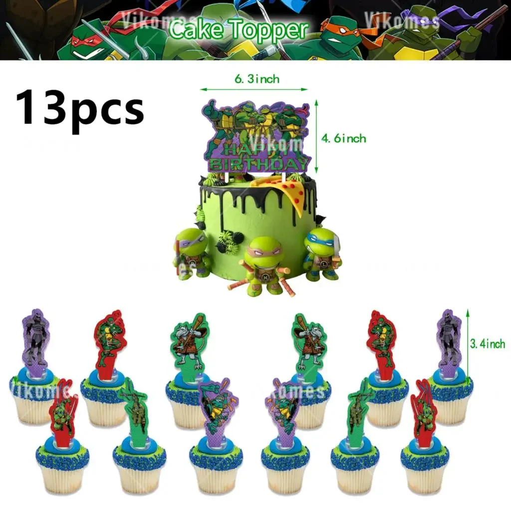 Accessoires de décoration d'anniversaire Tortues Ninja