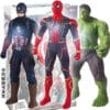 Figurines d'action Marvel Spiderman, Iron Man, Captain America, Hulk
