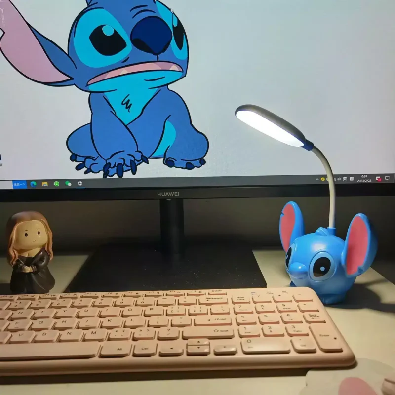 Stitch Blue Night Light – Kids USB Bedside Lamp