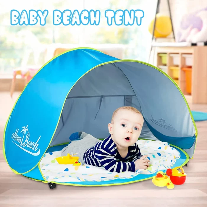 Folding Beach Tent with Pool for Kids