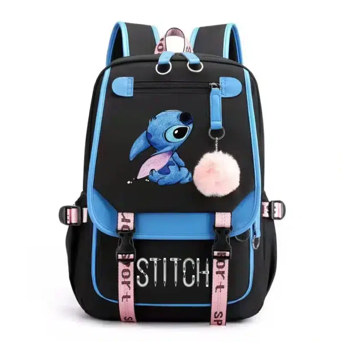 Lilo and Stitch School Backpack with Built in Charging Capability (USB Connection)