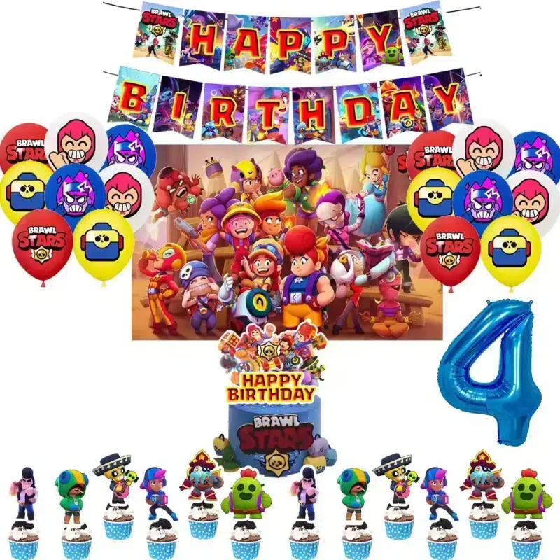 Birthday Party Accessories Brawl Stars – Themed Celebration Kit for Kids