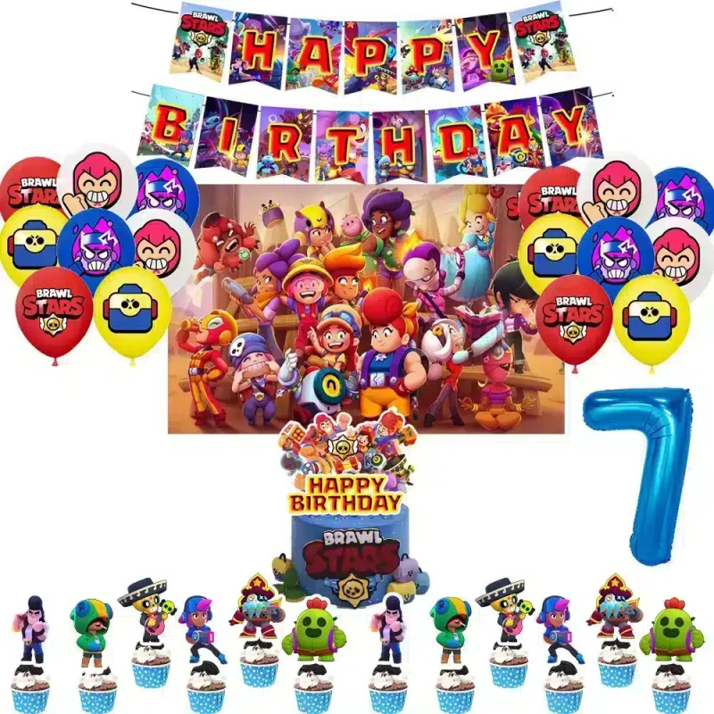 Birthday Party Accessories Brawl Stars – Themed Celebration Kit for Kids