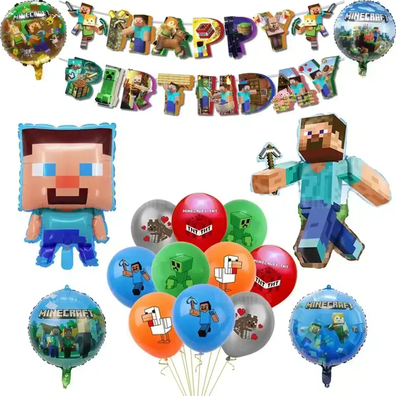 Accesorios de Cumpleaños de Minecraft