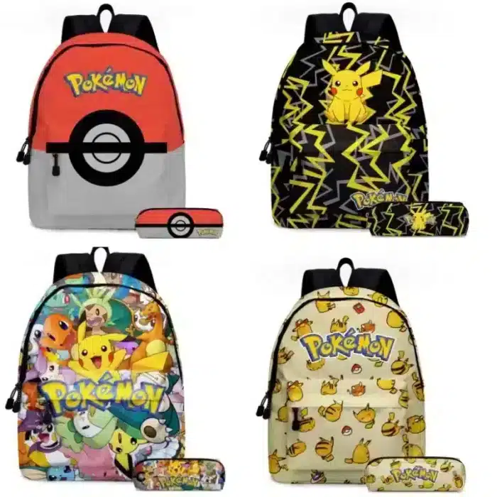 Pokemon Backpack for School Including Pencil Case