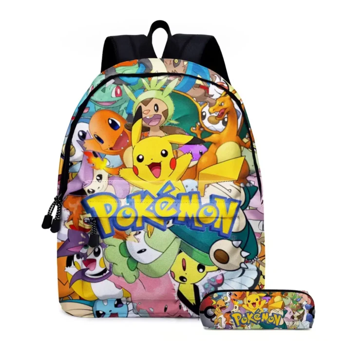 Pokemon Backpack for School Including Pencil Case