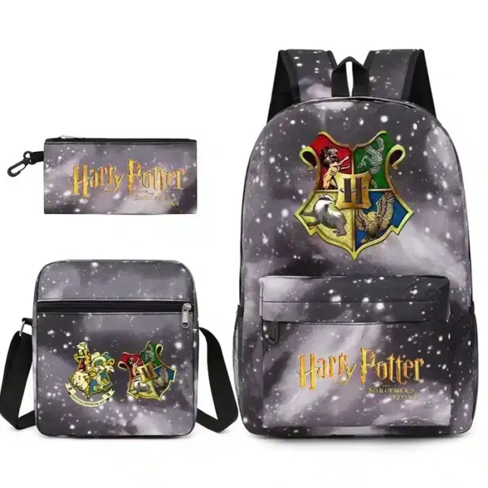 Harry Potter School Bag with Small Bag and Pencil Case