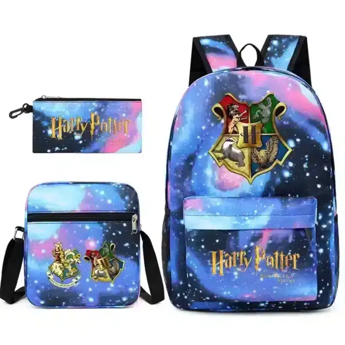 Harry Potter School Bag with Small Bag and Pencil Case