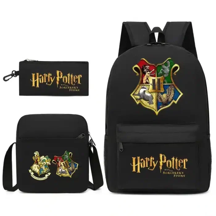 Harry Potter School Bag with Small Bag and Pencil Case