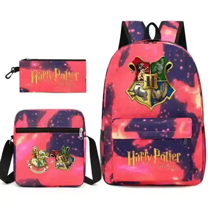 Harry Potter School Bag with Small Bag and Pencil Case