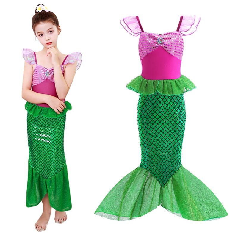 Ariel Little Mermaid Costume for Girls for Magical Dress Up Play