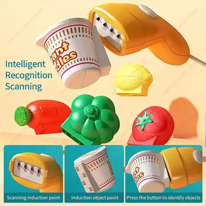 Cash Register Toy for Kids with Scanner and Credit Card