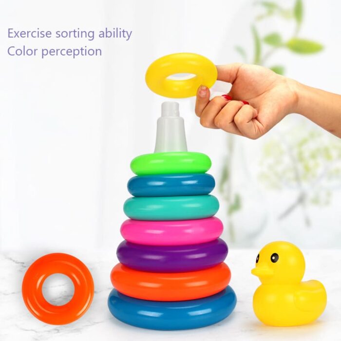 Stacking Rings Tower  Toy for Babies   Educational Toy