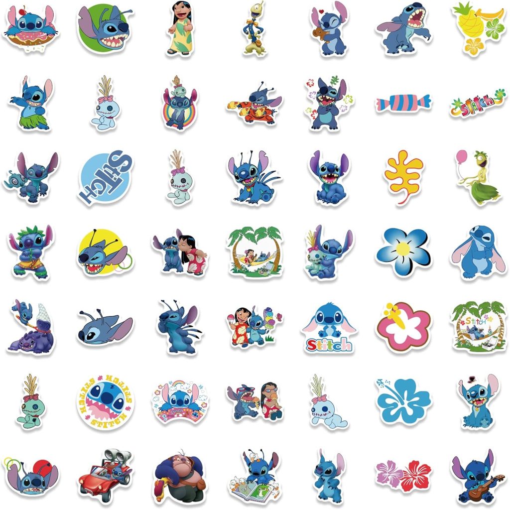 Stitch Stickers Pack – 100 Waterproof Vinyl Stickers for Kids & Teens