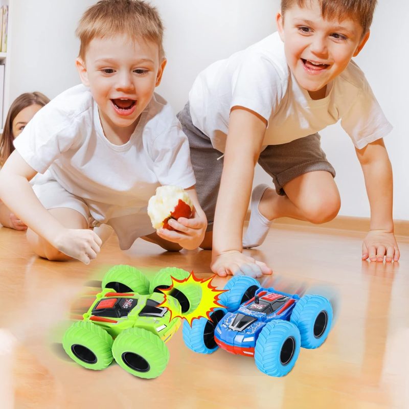Double Sided Flip Car with Rotating Wheels for Kids