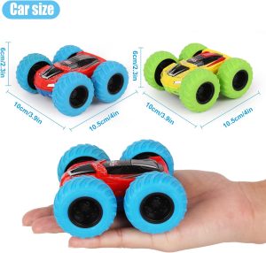 Double-Sided Flip Car with Rotating Wheels for Kids