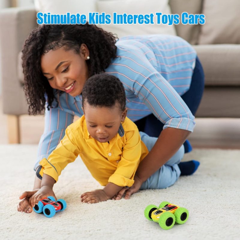 Double Sided Flip Car with Rotating Wheels for Kids