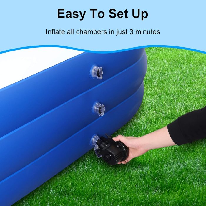 Large Inflatable Family Pool – Large Rectangular Pool for Kids & Adults