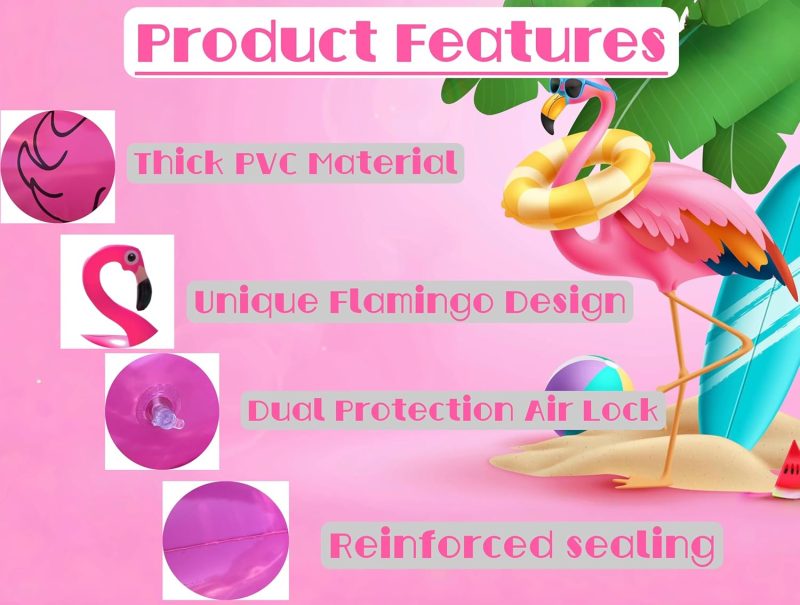 Inflatable Pink Flamingo for Swimming pool