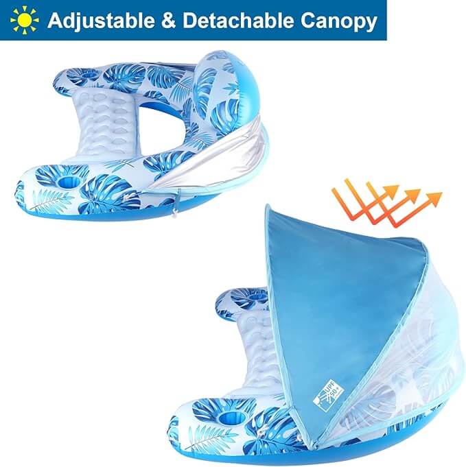 Inflatable Water Hammock with Canopy