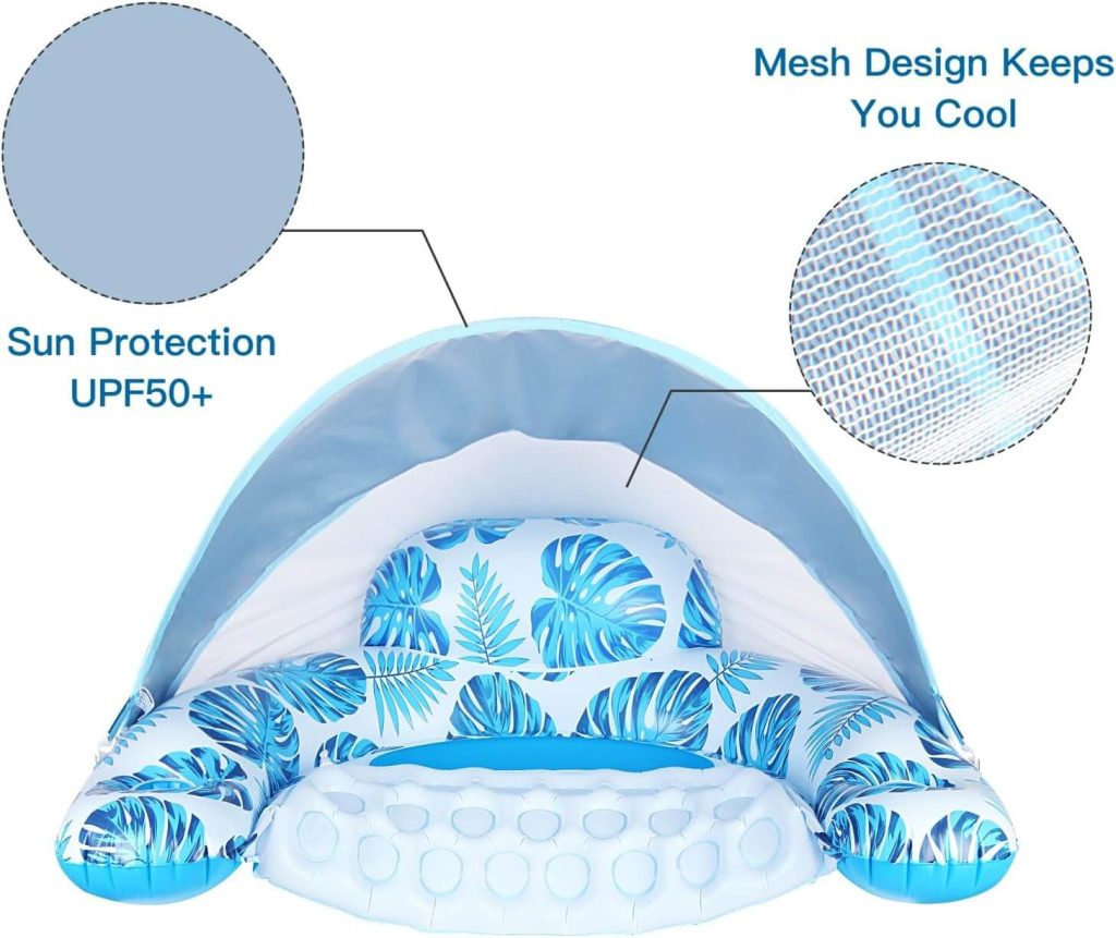 Hamac gonflable avec Auvent pour Piscine