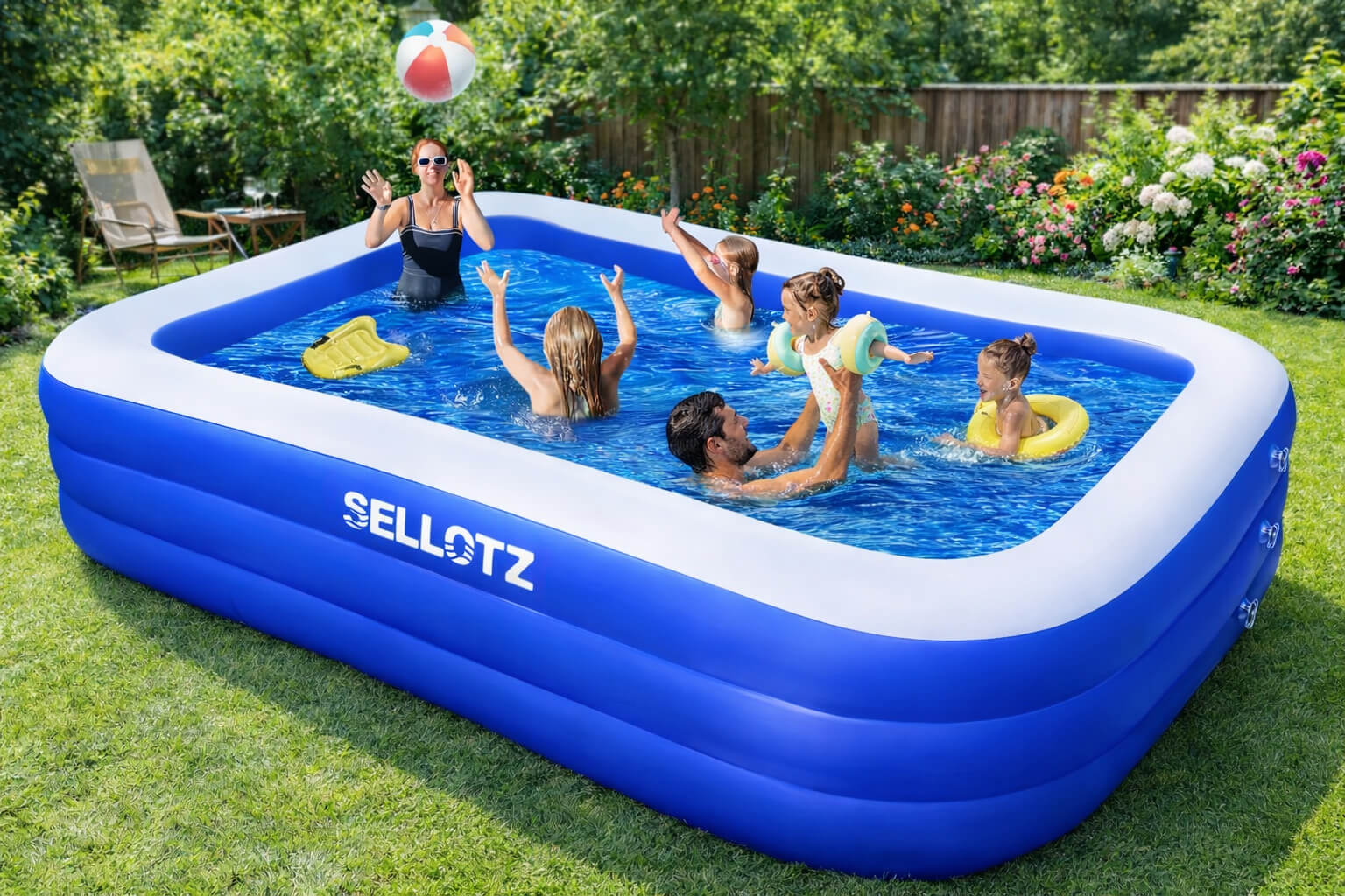 Large Inflatable Family Pool – Large Rectangular Pool for Kids & Adults Large Inflatable Family Pool – Large Rectangular Pool for Kids & Adults