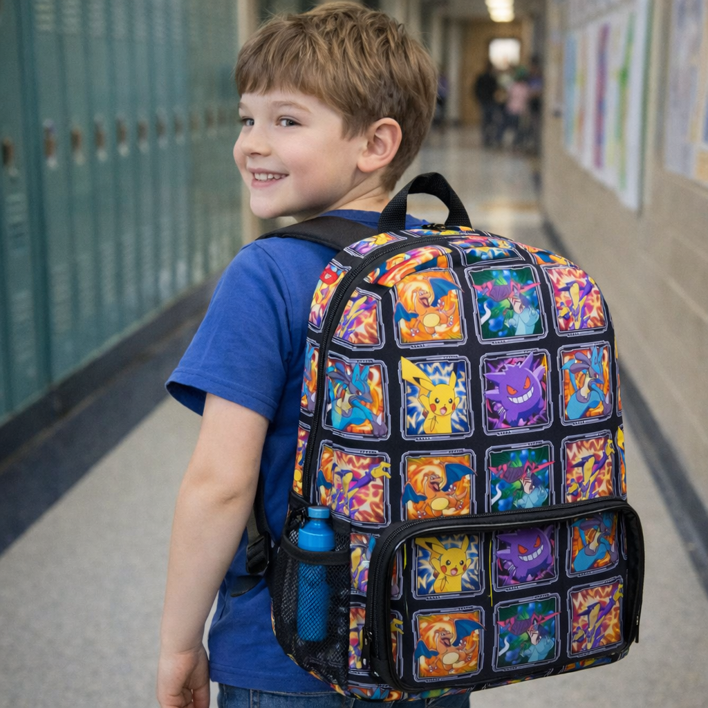 Mochila Escolar de Pokémon con Estuche para Lápices Mochila Escolar de Pokémon con Estuche para Lápices