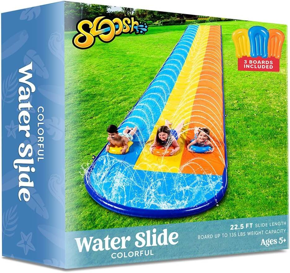 Tapis de Glisse à eau Triple Piste avec Arroseur