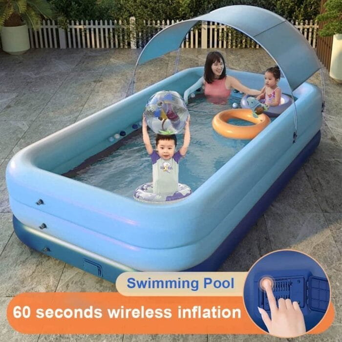 Giant Inflatable Family Pool 380cm   Automatic Inflatable Pool