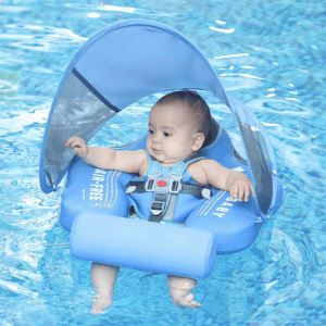 Non-Inflatable Float for Baby with Canopy for Pool and Sea