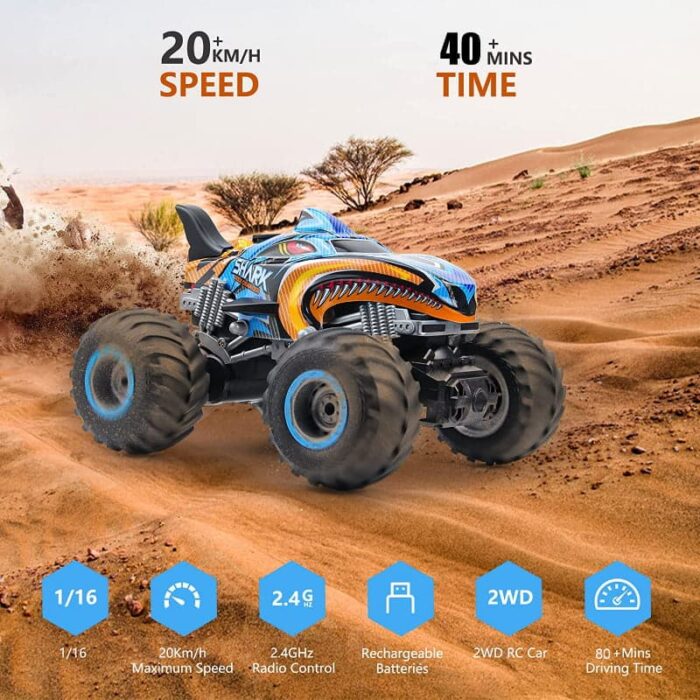 Remote Control Off Road Car for Kids with Sound Effects and Light Spray