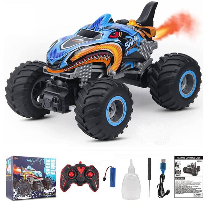 Remote Control Off Road Car for Kids with Sound Effects and Light Spray