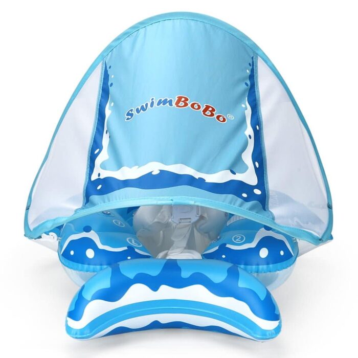 Inflatable Baby Swimming Float with Detachable Canopy