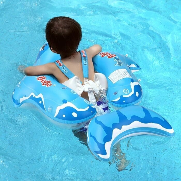 Inflatable Baby Swimming Float with Detachable Canopy