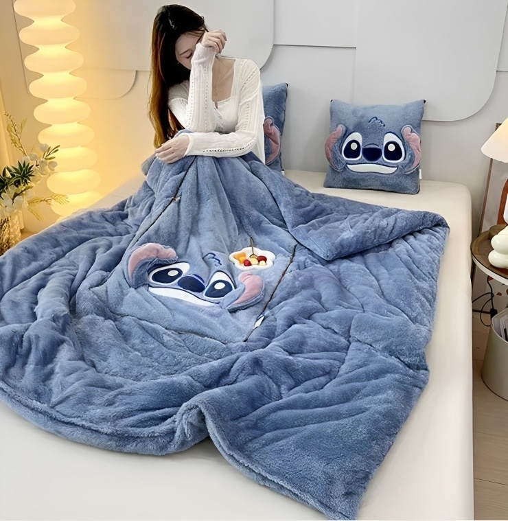 Stitch 2 in 1 Blanket Pillow