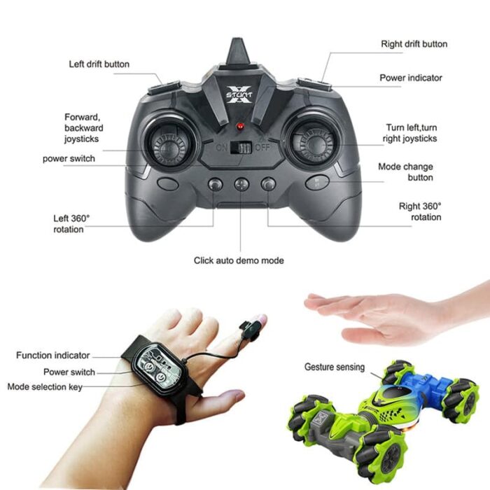 Remote Control Stunt Car with Motion Sensor and Wrist Control