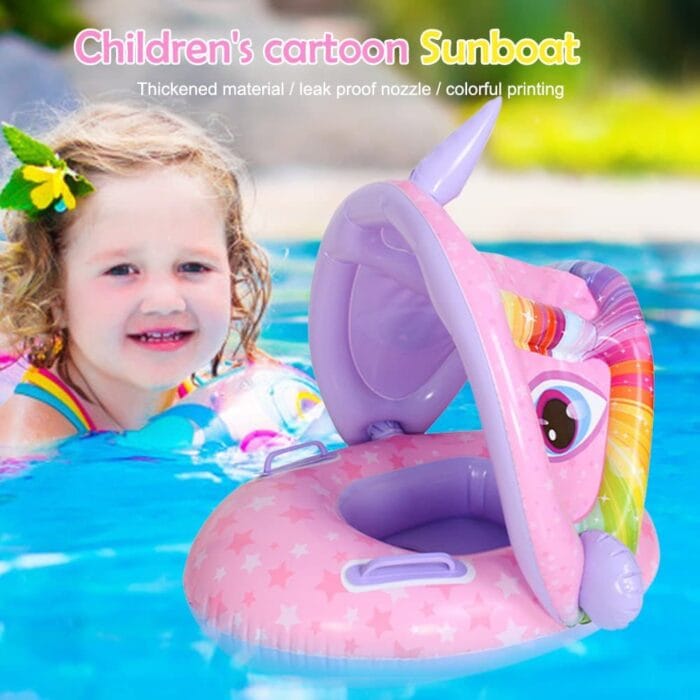 Inflatable Baby Float with Removable Canopy