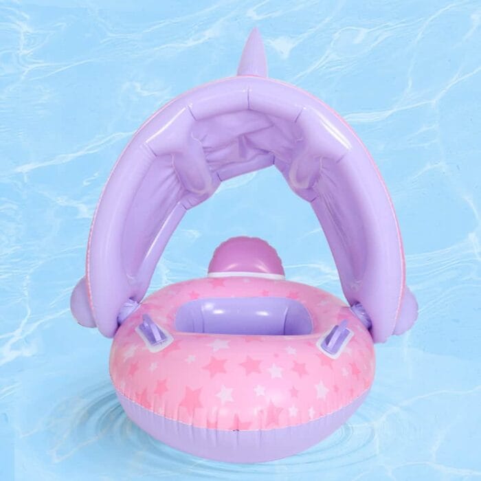 Inflatable Baby Float with Removable Canopy