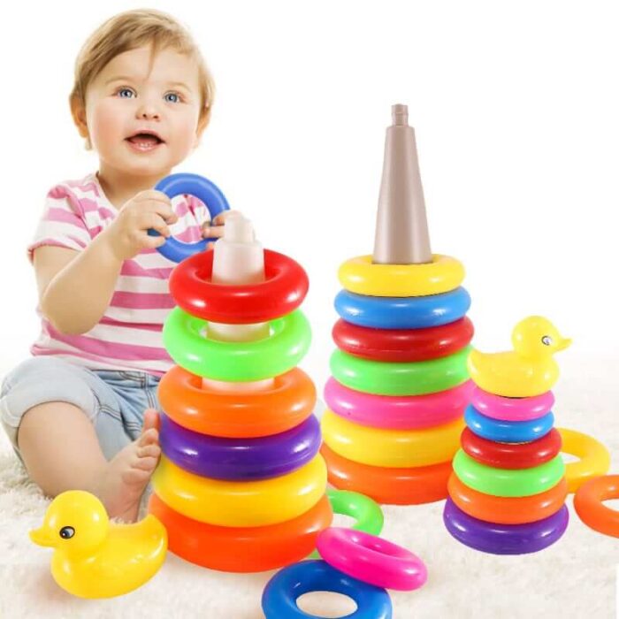 Stacking Rings Tower  Toy for Babies   Educational Toy