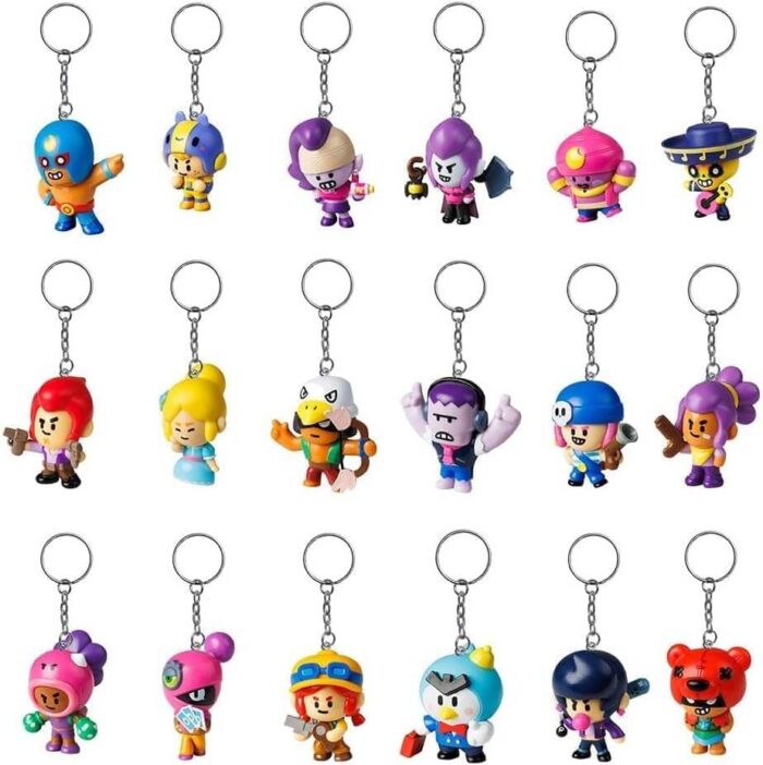 12 Pcs Brawl Stars Keychains