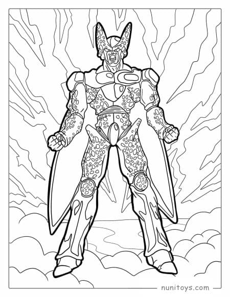 Detailed Coloring Page Of Perfect Cell