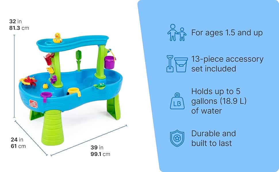 Step2 Rain Showers Splash Pond – Sensory Water Table for Toddlers