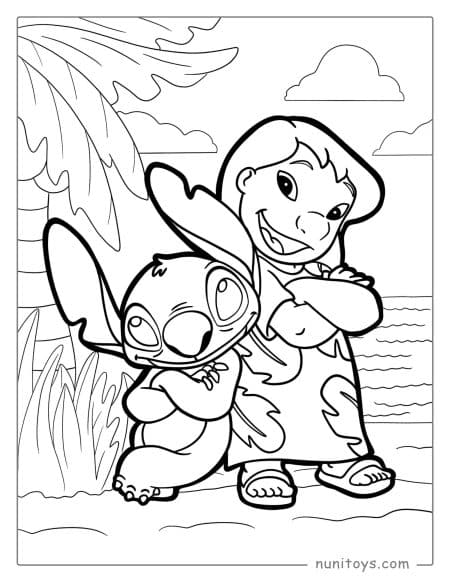 Lilo and Stitch Coloring Page
