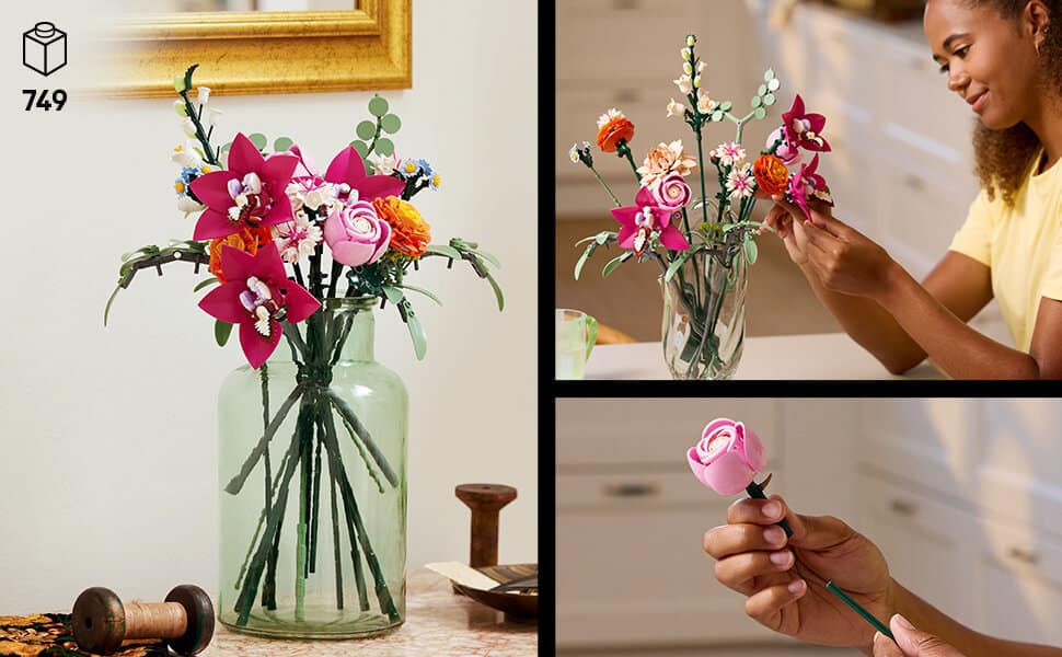 LEGO Botanicals Pretty Pink Flower Bouquet (10342)