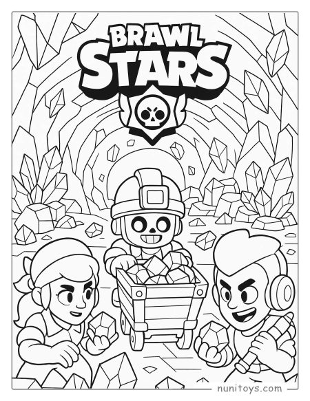 Coloriage Brawl Stars à la mine de cristaux