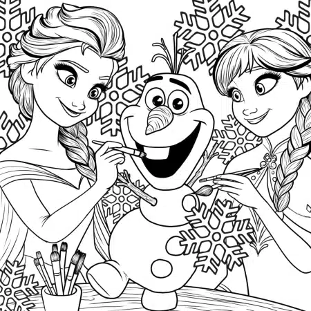 Coloriages La Reine des Neiges – Anna et Elsa
